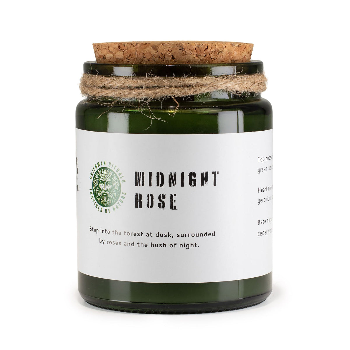 Greenman Woodwick Soy Candle - Midnight Rose