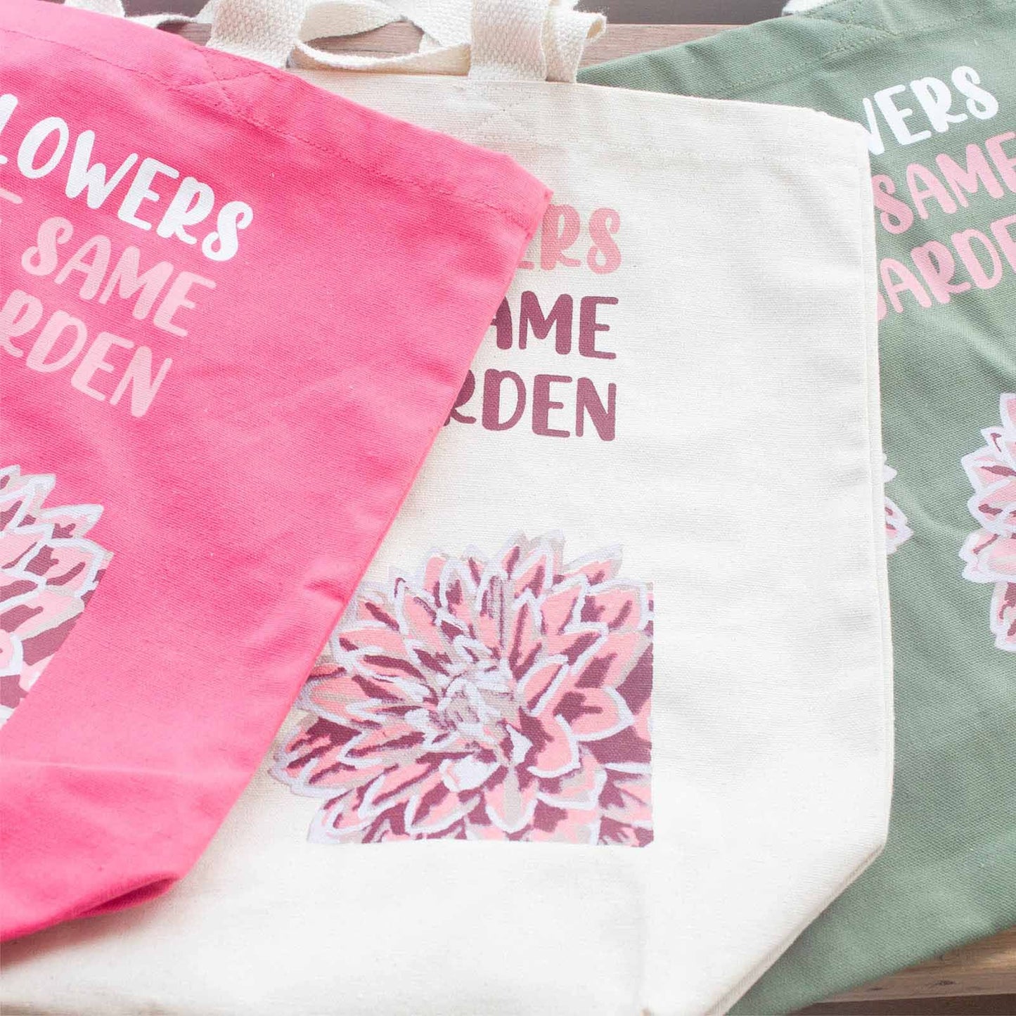 Printed Cotton Bag - We are Flowers - Pink