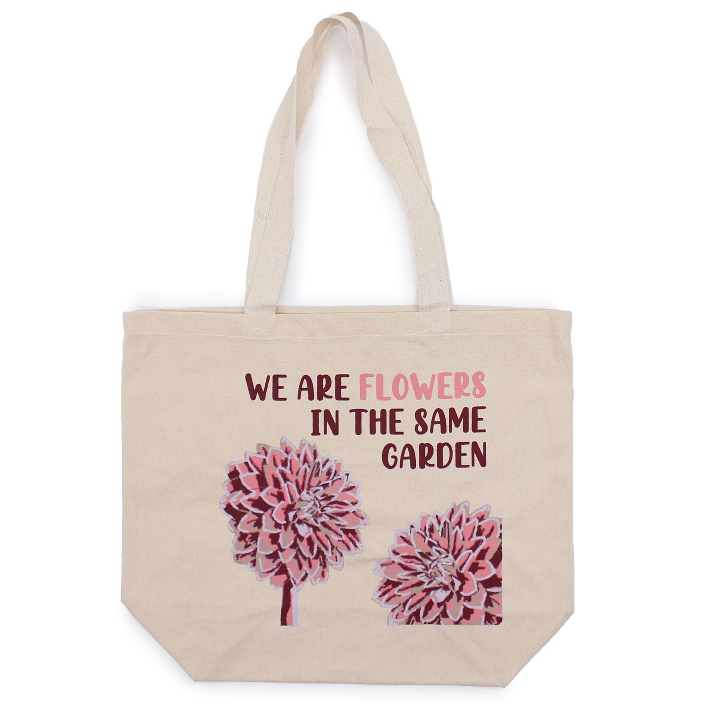 Printed Cotton Bag - We are Flowers - Natural